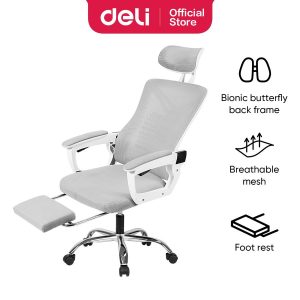 Deli Office Chair/Kursi Kantor/Kursi Kerja Dengan Sandaran E4935 - putih, Standar