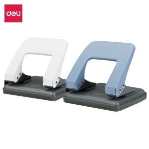 Deli Pembolong Kertas / 2-Hole Punch Kapasitas 20 Lembar E0102 Alat Metal Stationery